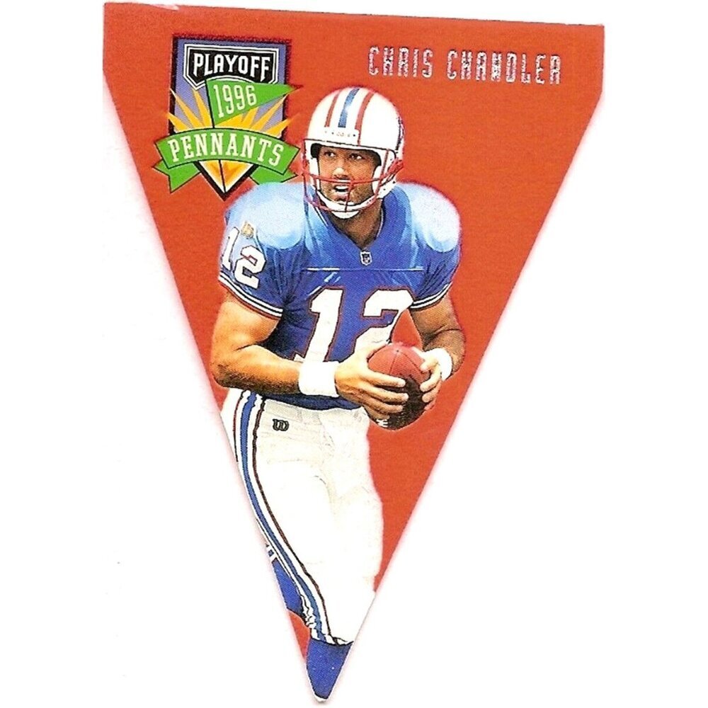 1996 Playoff Contenders Pennants #100 Chris Chandler Houston Oilers
